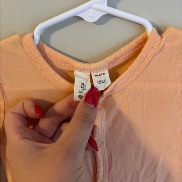 Kyte BABY Peach Kids Footie - Picture 2 of 4